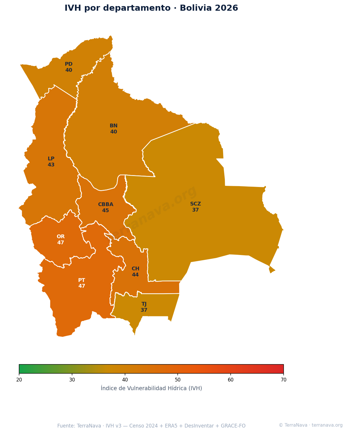 Mapa IVH Bolivia